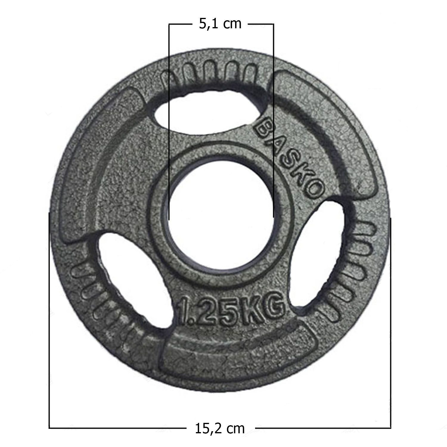 Par Discos Olímpicos Grip 1,25 Kg (triple agarre) 2