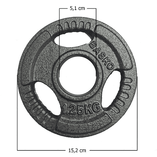Par Discos Olímpicos Grip 1,25 Kg (triple agarre) 2
