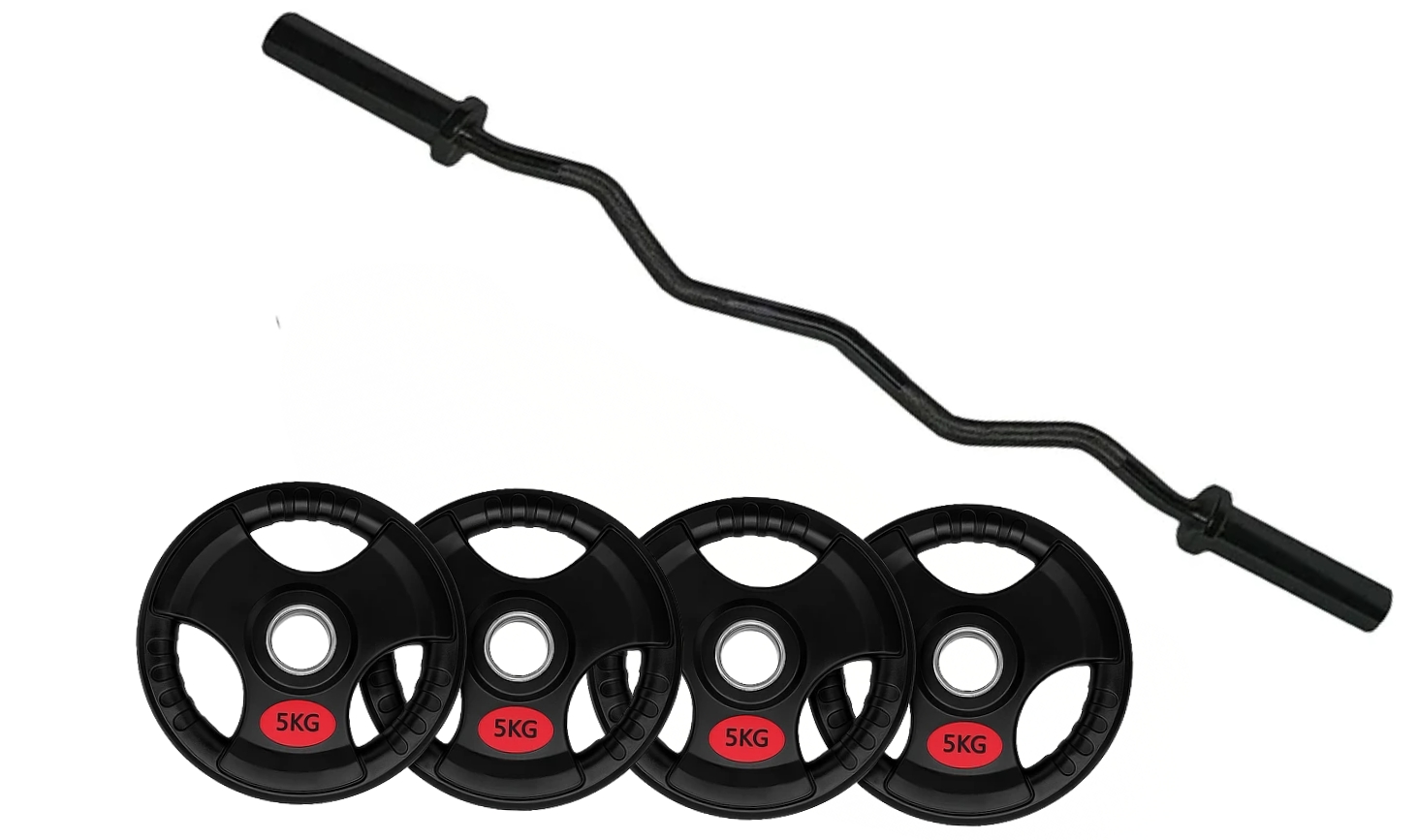 Pack 40 Kg Discos Grip Olímpicos + Barra Z Olímpica Black 1