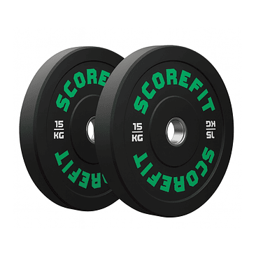 Par Discos Olímpicos Bumper 15 Kg Score Fit® (PREVENTA) 1