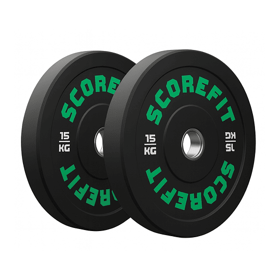 Par Discos Olímpicos Bumper 15 Kg Score Fit® (PREVENTA) 1