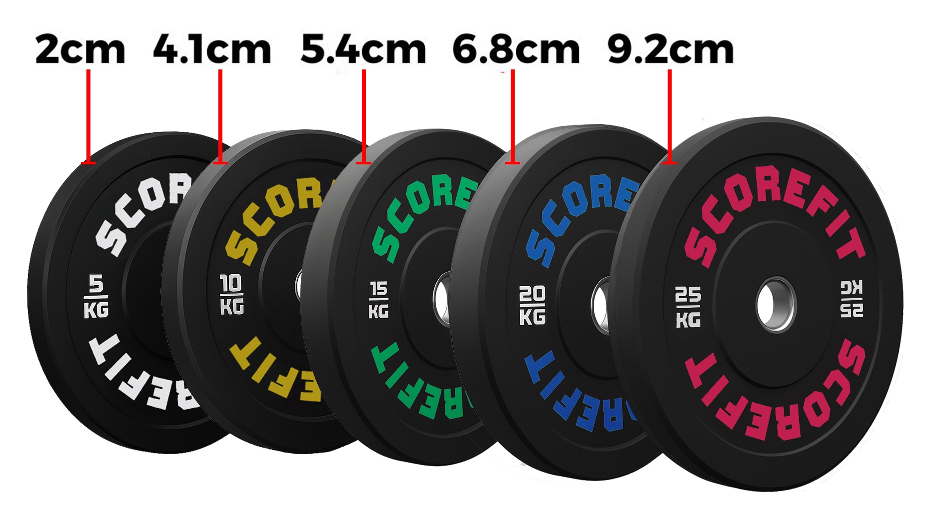 Par Discos Olímpicos Bumper 10 Kg Score Fit® 3