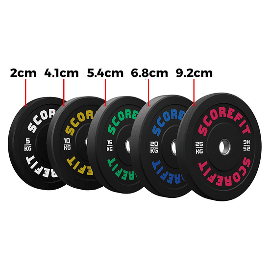 Par Discos Olímpicos Bumper 25 Kg Score Fit® (PREVENTA) 3