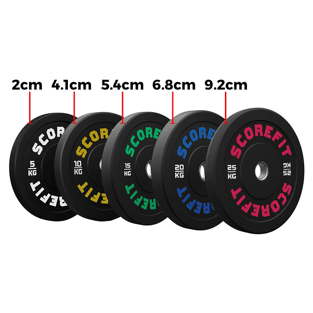 Par Discos Olímpicos Bumper 15 Kg Score Fit® (PREVENTA) 3