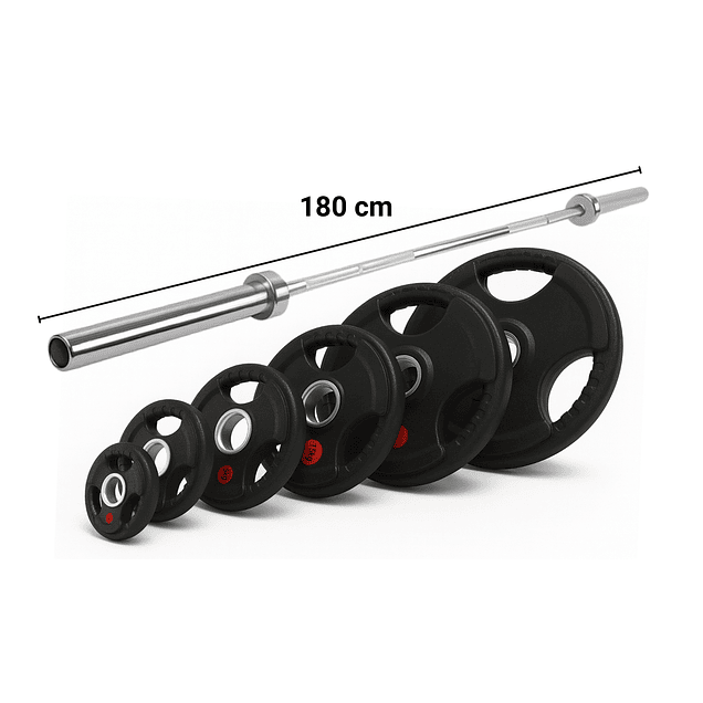 Banco Plano Alto Trafico + Barra 20 Kg + 50 Kg Discos 6