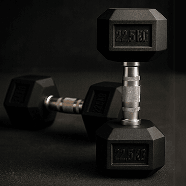 Pack 210 Kg Mancuernas Hexagonales (7.5 a 22.5kg) + Rack 3 Niveles 3