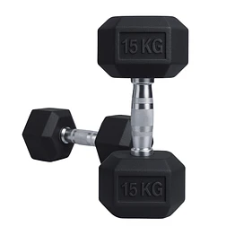 Par Mancuernas Hexagonales 15 Kg (total 30kg) - Miniatura 1