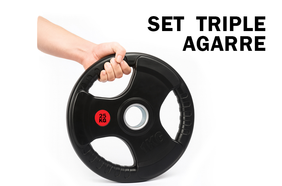 Set 120 Kg Discos Olímpicos Grip 2