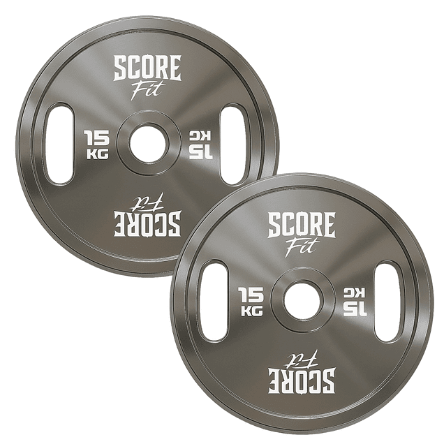 Par Discos Olímpicos Calibrados Premium 15 Kg Score Fit® 1