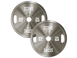Par Discos Olímpicos Calibrados Premium 25 Kg Score Fit®
