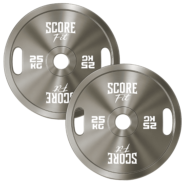 Par Discos Olímpicos Calibrados Premium 25 Kg Score Fit® 1