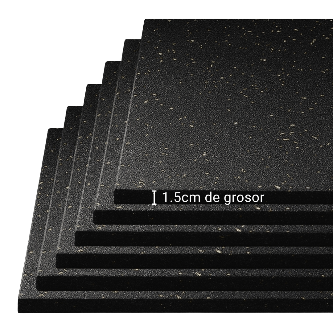 Piso de Caucho 100x100x1.5cm (Superficie Rugosa) 6