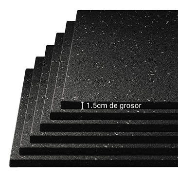 Piso de Caucho 100x100x1.5cm (Superficie Rugosa) 6