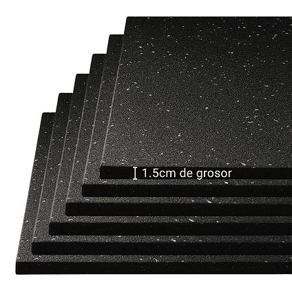 Piso de Caucho 100x100x1.5cm (Superficie Rugosa) 6