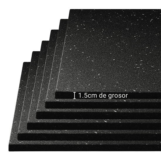 Piso de Caucho 100x100x1.5cm (Superficie Rugosa) 6