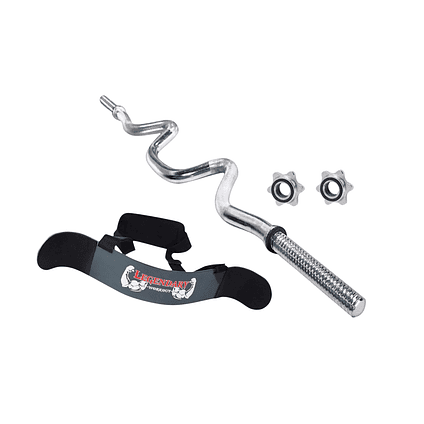 Pack 30 Kg Discos Grip Preolímpicos + Barra W + Cinturón Biceps 2