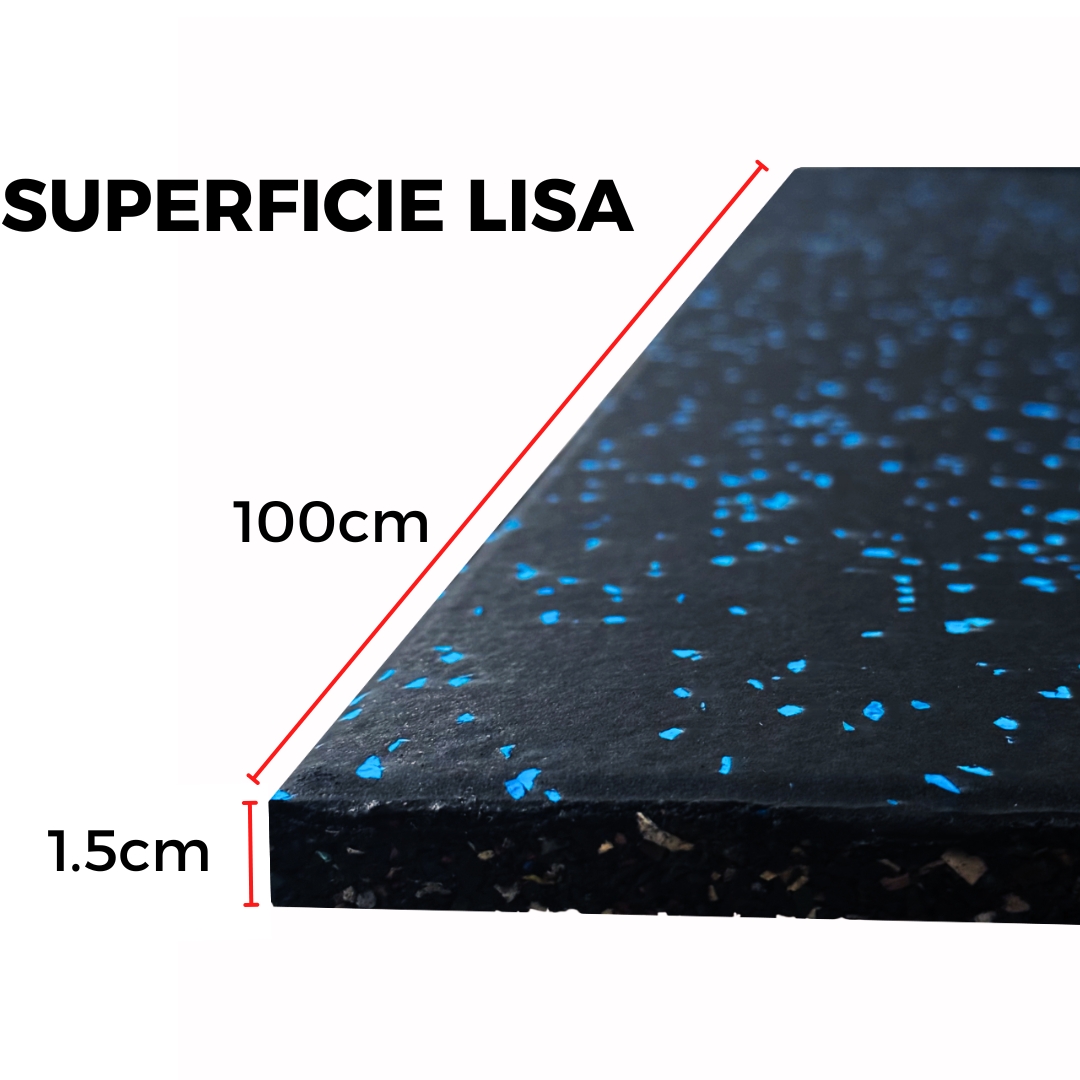 Piso de Caucho 100x100x1.5cm (Superficie Lisa) 2