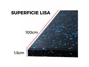 Piso de Caucho 100x100x1.5cm (Superficie Lisa)