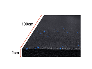 Pack 160 unidades Piso de Caucho 100x100x2cm (Superficie Rugosa)