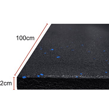 Pack 160 unidades Piso de Caucho 100x100x2cm (Superficie Rugosa) 2