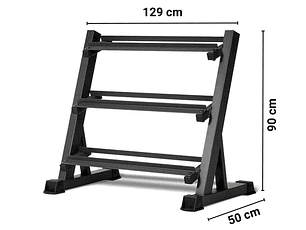 Rack de Mancuernas Horizontal (3 niveles)