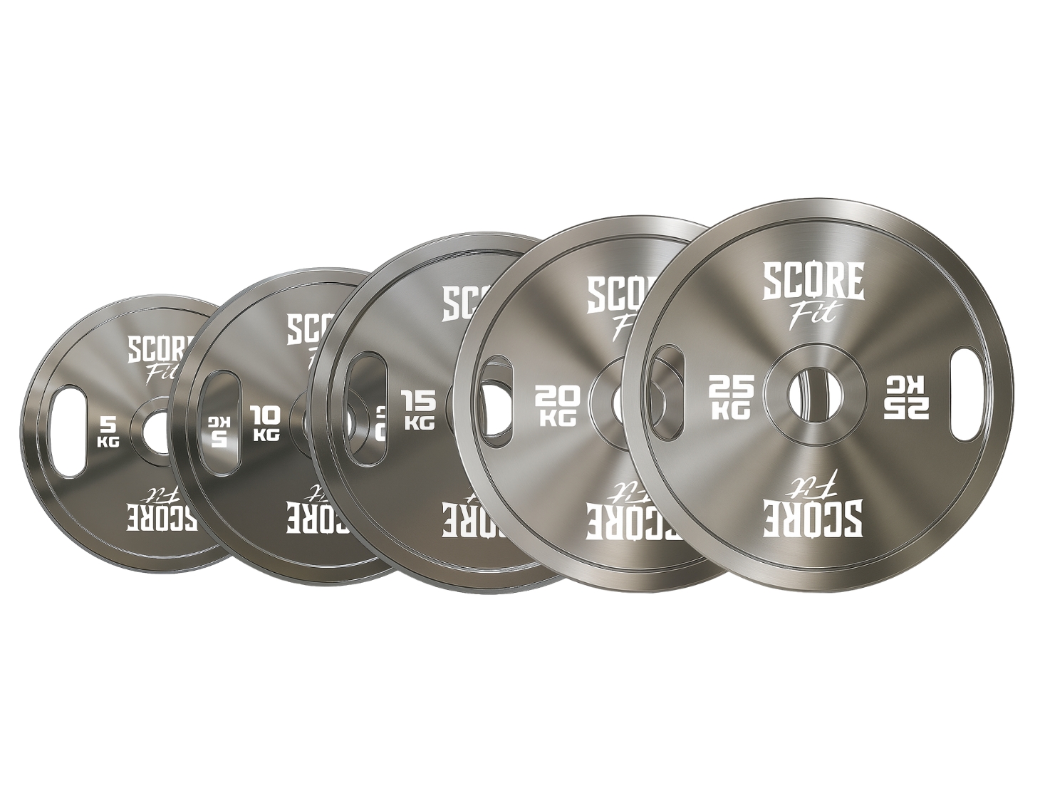 Set 150 Kg Discos Calibrados Powerlifting SCORE FIT® 1