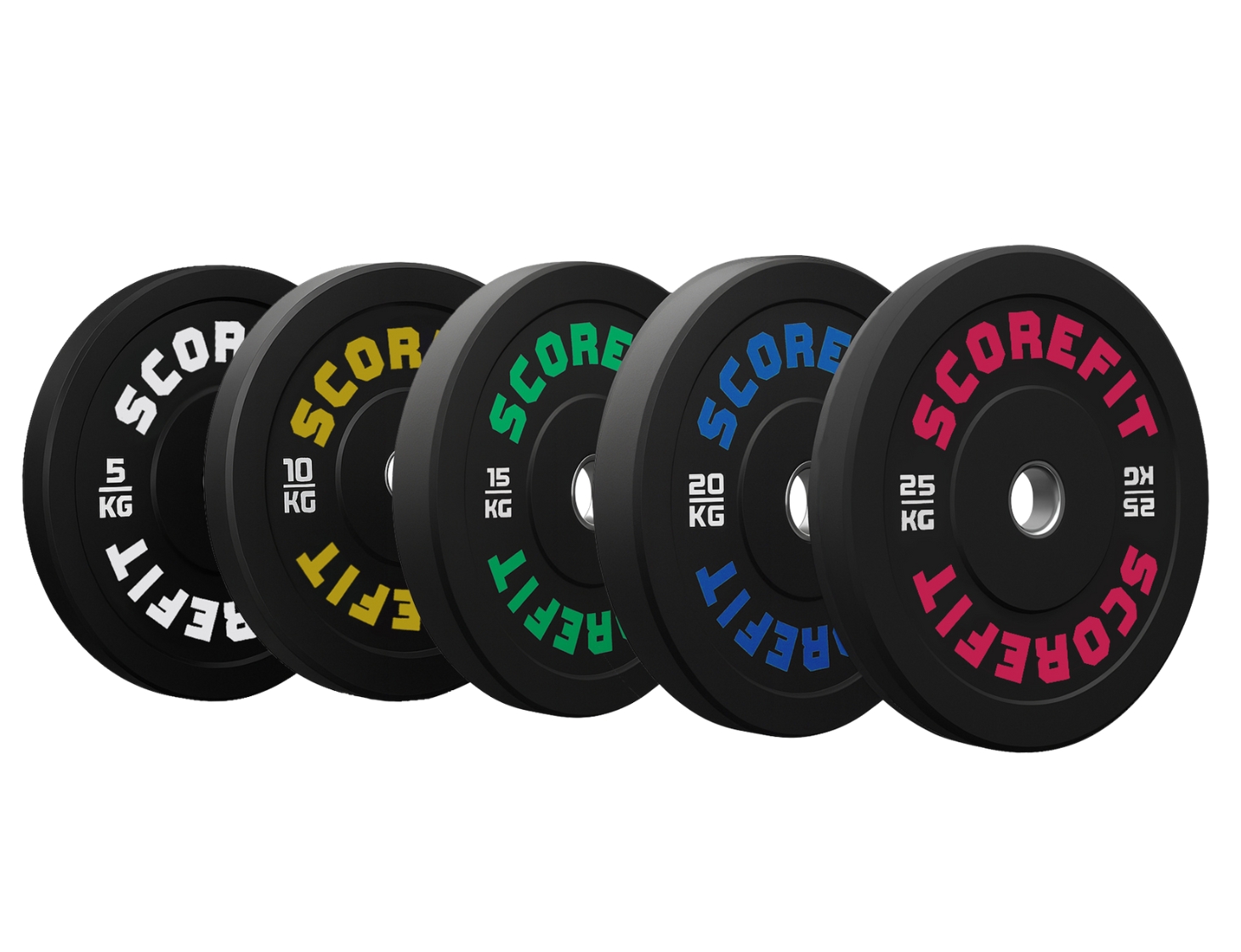 Set 100 Kg Discos Bumper SCORE FIT® 1