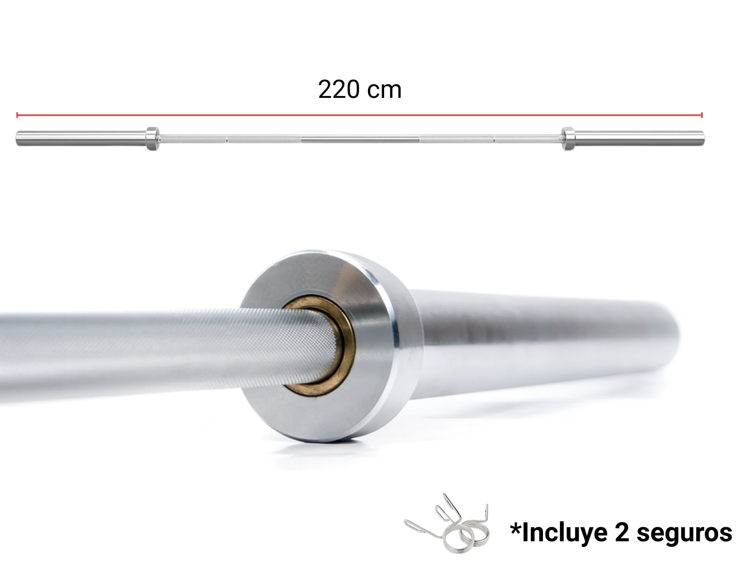 Barra Olímpica 20 KG Score Fit® (2.20m) 2