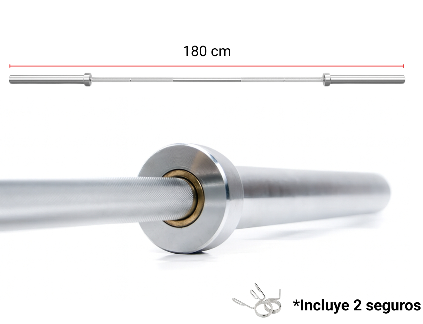 Barra Olímpica 15 KG Score Fit® (1.80m) 2