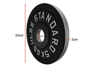 Par Discos IRON BLACK 5 Kg / 11 Lbs SCORE FIT®