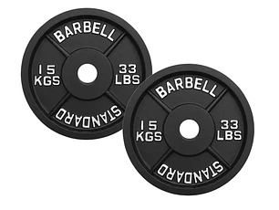 PREVENTA - Par Discos IRON BLACK 25 Kg / 33 Lbs SCORE FIT®