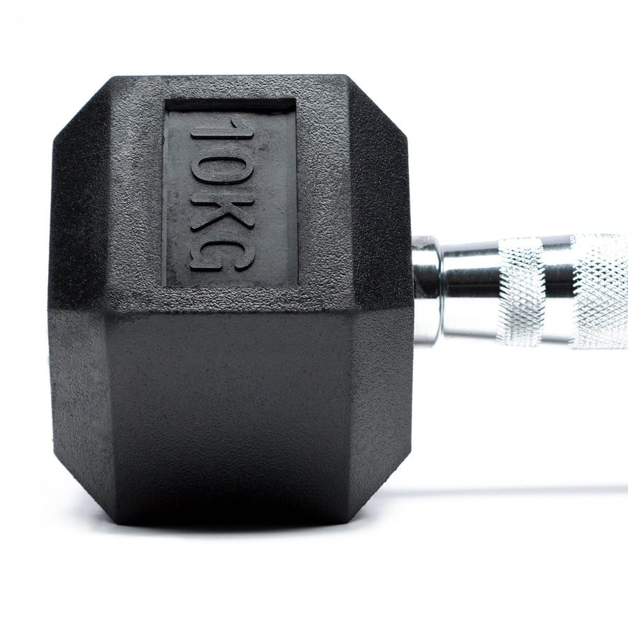 Pack 195 Kg Mancuernas Hexagonales (10 a 22.5kg) + Rack Triangular 9