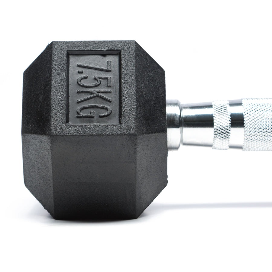 Pack 135 Kg Mancuernas Hexagonales (5 a 17.5kg) + Rack Triangular 7