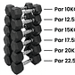 Set 195 Kg Mancuernas Hexagonales (10 a 22.5kg) - Miniatura 2