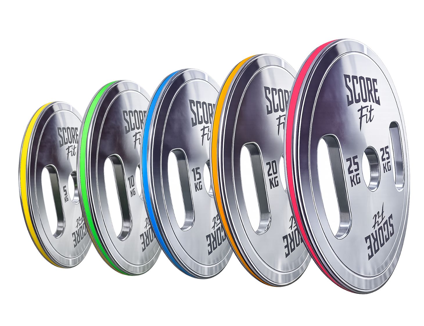 Set 150 Kg Discos Calibrados Powerlifting SCORE FIT® 2