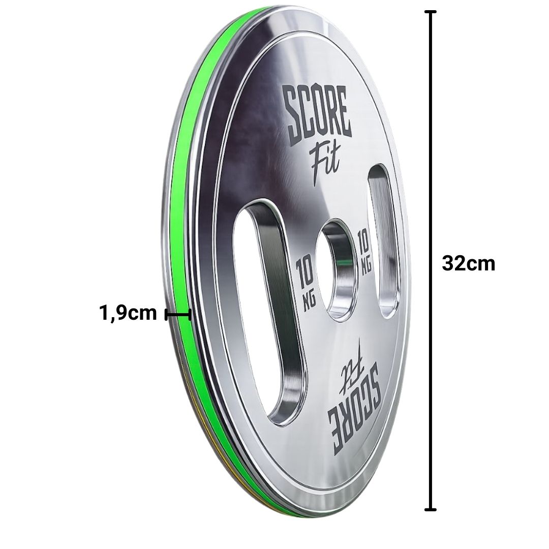 Par Discos Calibrados Powerlifting 10 Kg SCORE FIT® 2