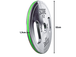 Par Discos Calibrados Powerlifting 10 Kg SCORE FIT®