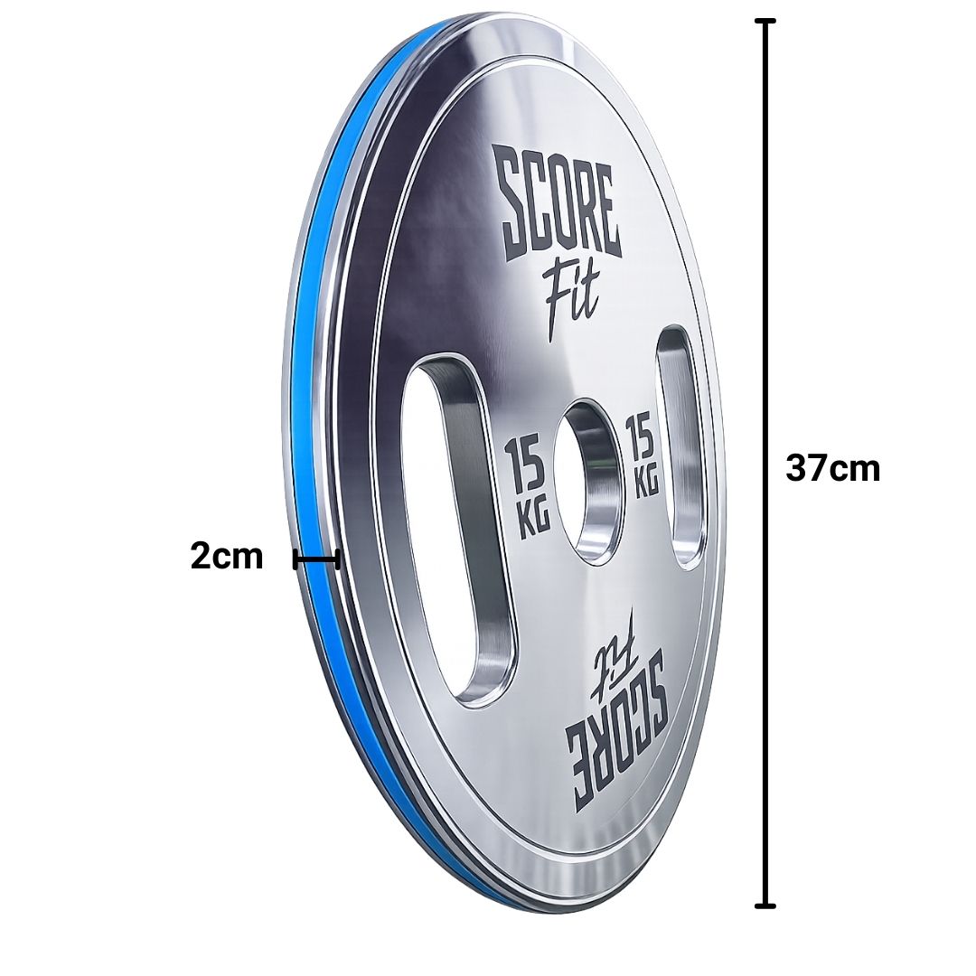 Par Discos Calibrados Powerlifting 15 Kg SCORE FIT® 2