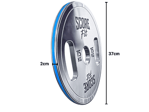 Par Discos Calibrados Powerlifting 15 Kg SCORE FIT®