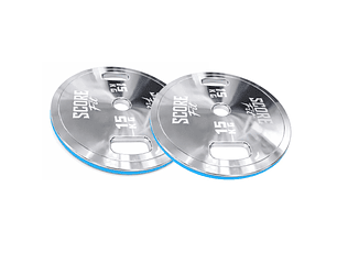 Par Discos Calibrados Powerlifting 15 Kg SCORE FIT®