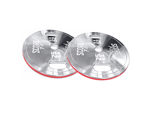 Par Discos Calibrados Powerlifting 25 Kg SCORE FIT®