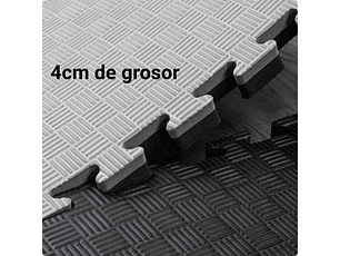 Tatami 100x100x4cm Gris/Negro SCORE FIT®