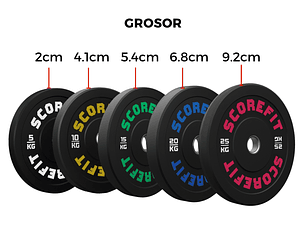 Set 120 Kg Discos Bumper SCORE FIT®
