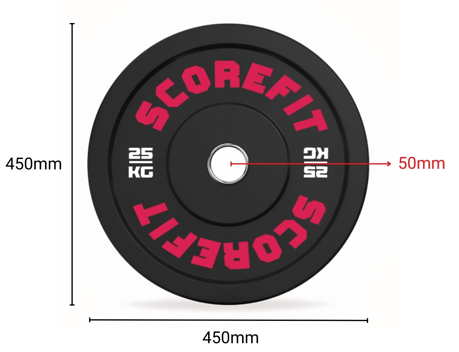 Par Discos Olímpicos Bumper 25 Kg SCORE FIT® 2