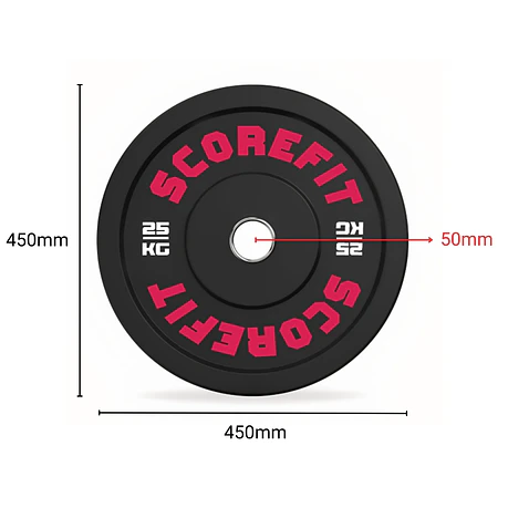 Par Discos Olímpicos Bumper 25 Kg SCORE FIT®