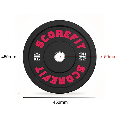Par Discos Olímpicos Bumper 25 Kg SCORE FIT®