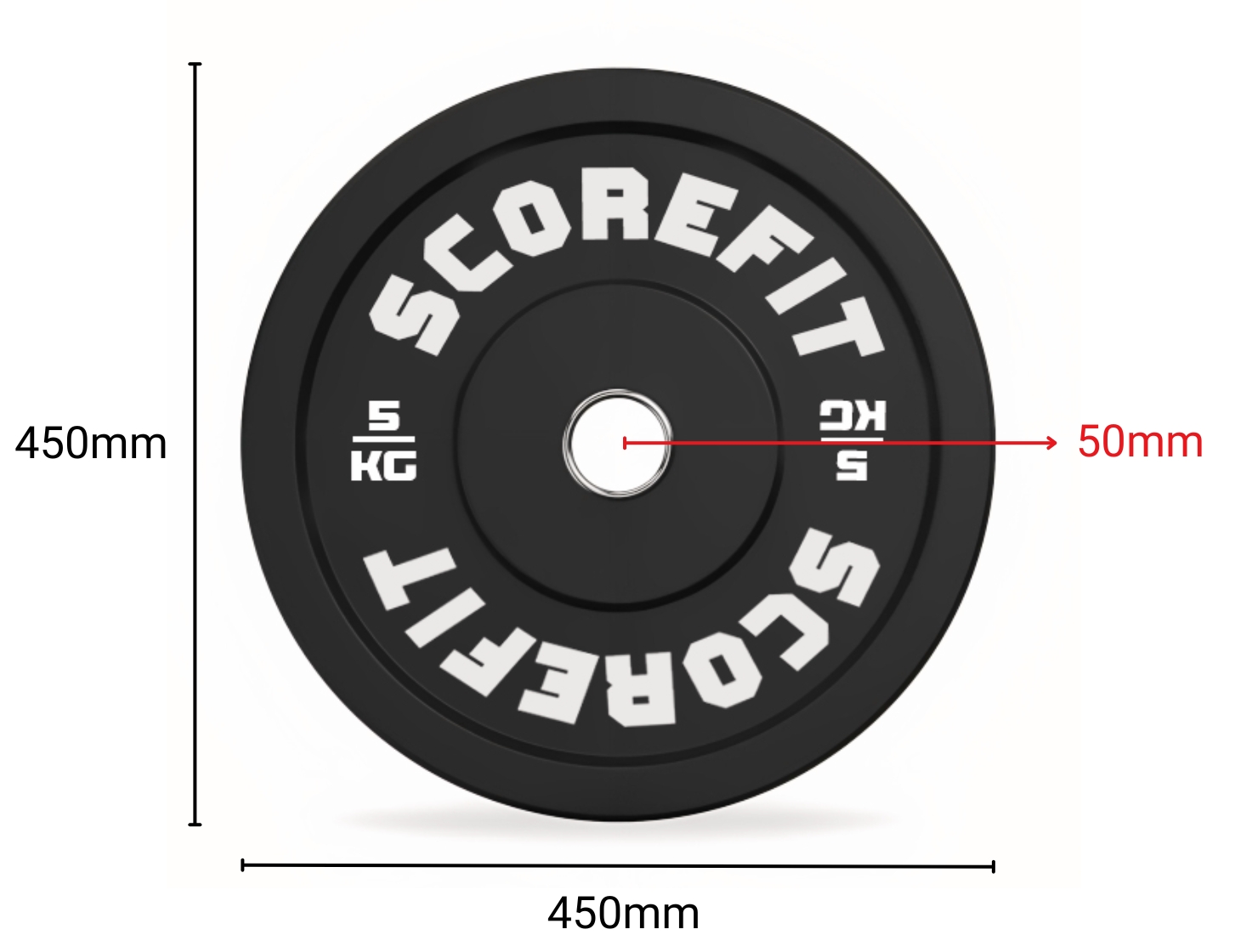 Par Discos Olímpicos Bumper 5 Kg SCORE FIT® 2
