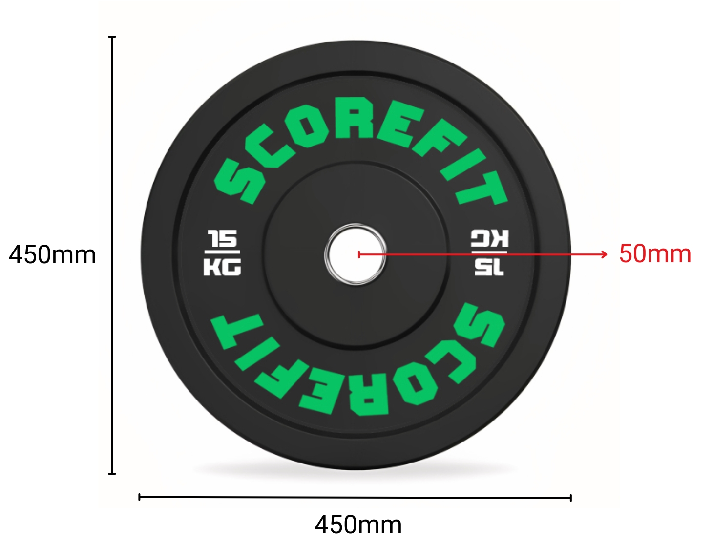 Par Discos Olímpicos Bumper 15 Kg SCORE FIT® 2