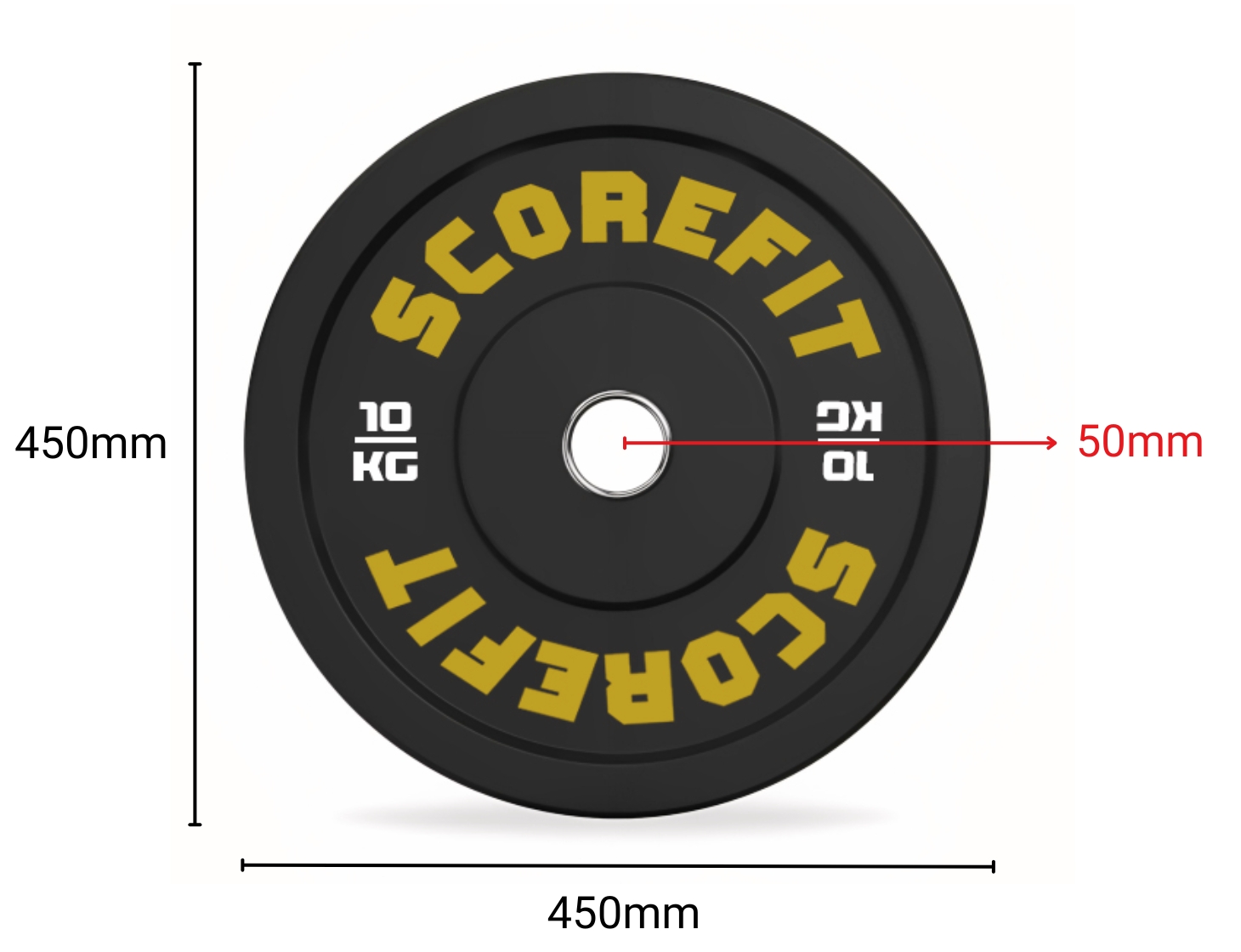 Par Discos Olímpicos Bumper 10 Kg SCORE FIT® 2