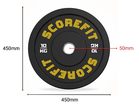 Par Discos Olímpicos Bumper 10 Kg SCORE FIT®
